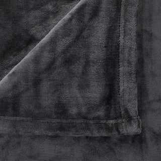 Ultra Soft Velvet Blanket 350gsm CHARCOAL by Bianca