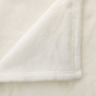 Ultra Soft Velvet Throw Rug 350gsm CREAM by Bianca