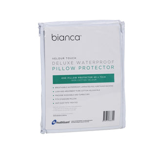 Deluxe Waterproof Cotton Velour Mattress Protector by Bianca